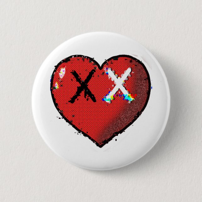 Macaron Rond 5 Cm Bouton coeur Cheez (Devant)