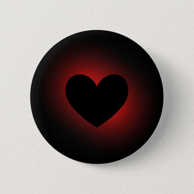 Macaron Rond 5 Cm Bouton Coeur de Ziggi (Devant)
