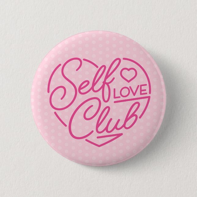 Macaron Rond 5 Cm Bouton Coeur du club d'amour mignon (Devant)