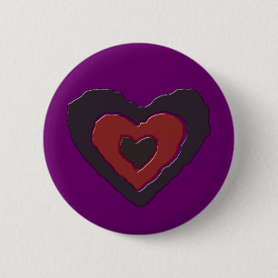 Macaron Rond 5 Cm Bouton Coeur Gothique Fondu