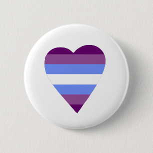Macaron Rond 5 Cm Bouton Coeur non conforme au genre