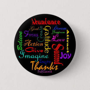 Macaron Rond 5 Cm Bouton Collage Motivationnel Word