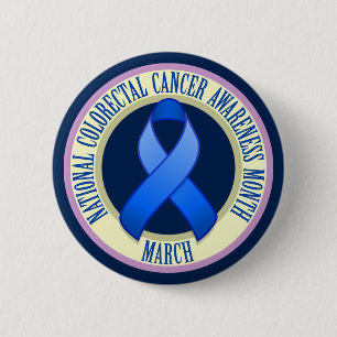 Macaron Rond 5 Cm Bouton côlorectal de mois de conscience de Cancer