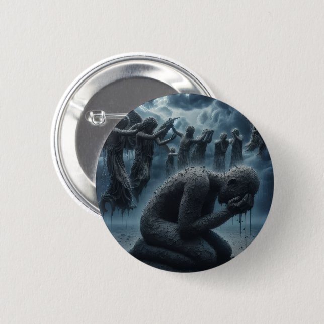 Macaron Rond 5 Cm Bouton concassé (Devant & derrière)