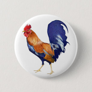 Macaron Rond 5 Cm Bouton coq