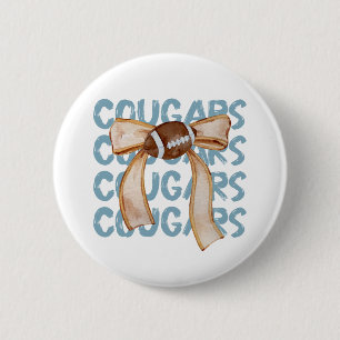 Macaron Rond 5 Cm Bouton coquette Mascotte Cougar