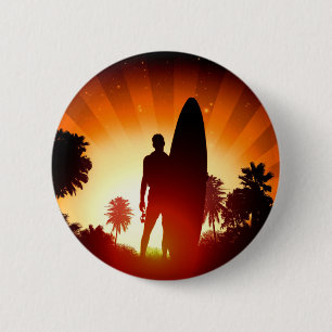Macaron Rond 5 Cm Bouton Coucher de soleil
