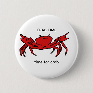 Macaron Rond 5 Cm bouton CRAB TIME