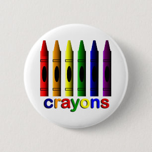 Macaron Rond 5 Cm Bouton Crayons Art pour enfants