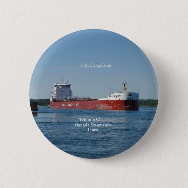 Macaron Rond 5 Cm Bouton CSL St Laurent (Devant)