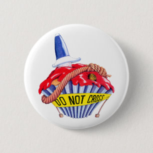Macaron Rond 5 Cm Bouton Cupcake de la scène de crime