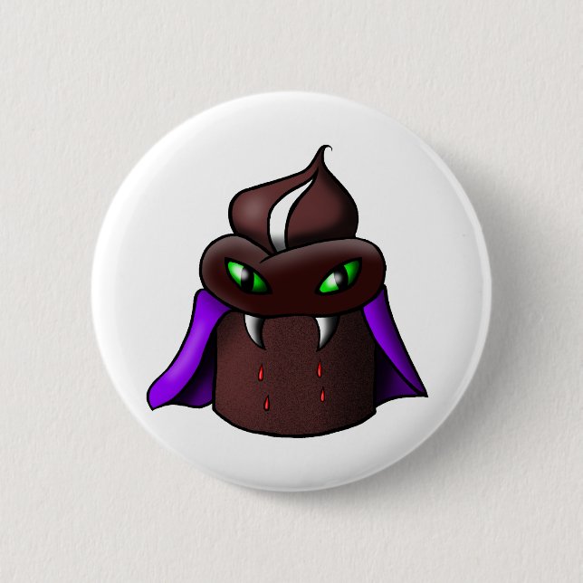 Macaron Rond 5 Cm Bouton Cupcake Vampire (Devant)