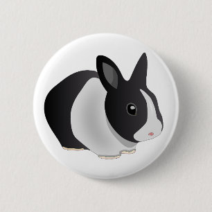 Macaron Rond 5 Cm Bouton curieux de lapin