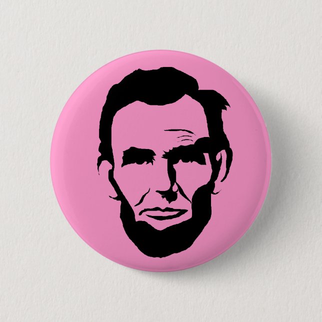 Macaron Rond 5 Cm Bouton d'Abraham Lincoln (Devant)