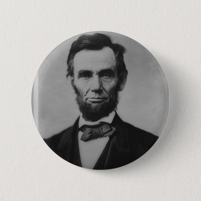 Macaron Rond 5 Cm Bouton d'Abraham Lincoln (Devant)