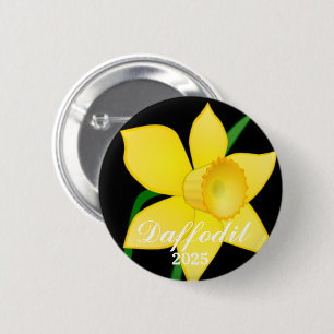 Macaron Rond 5 Cm Bouton Daffodil Festival