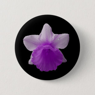 Macaron Rond 5 Cm Bouton Daffodil Purple