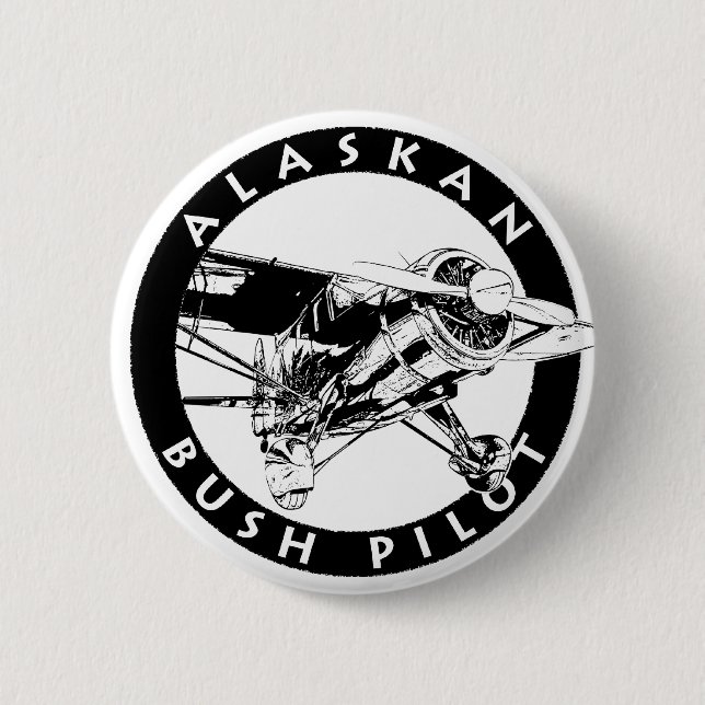 Macaron Rond 5 Cm Bouton d'Alaska de pilote de Bush (Devant)
