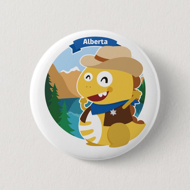 Macaron Rond 5 Cm Bouton d'Alberta VIPKID (Devant)