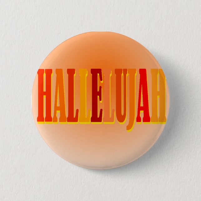 Macaron Rond 5 Cm Bouton d'alléluia (Devant)
