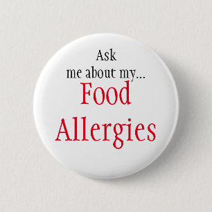 Macaron Rond 5 Cm Bouton d'allergies alimentaires