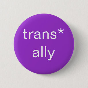 Macaron Rond 5 Cm bouton d'allié de trans*