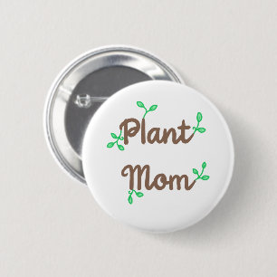 Macaron Rond 5 Cm Bouton d'allumage maman plante