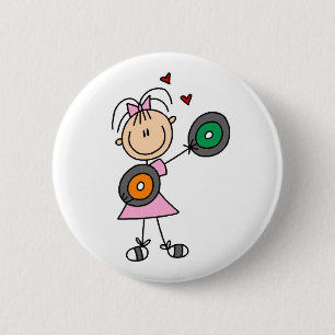 Macaron Rond 5 Cm Bouton d'amant de disque vinyle