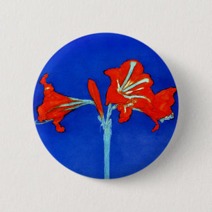 Macaron Rond 5 Cm Bouton d'amaryllis de Mondrian