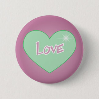 Macaron Rond 5 Cm Bouton d'amour de coeur de Toony