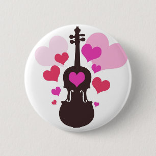 Macaron Rond 5 Cm Bouton d'amour de violon