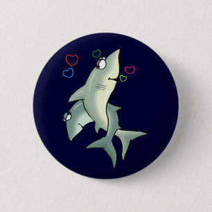 Macaron Rond 5 Cm Bouton d'amour du requin