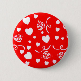 Macaron Rond 5 Cm Bouton d'amour REd