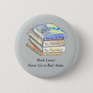 Macaron Rond 5 Cm Bouton d'amoureux des livres