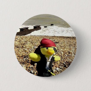 Macaron Rond 5 Cm Bouton Danny Duck le pirate