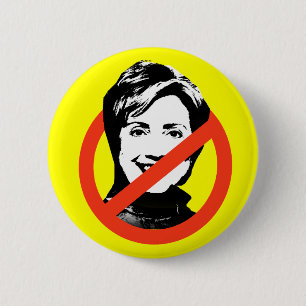 Macaron Rond 5 Cm Bouton d'Anti-Hillary Clinton