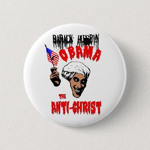 Macaron Rond 5 Cm Bouton d'antichriste d'Obama