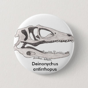 Macaron Rond 5 Cm Bouton d'antirrhopus de Deinonychus