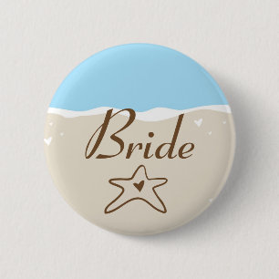 Macaron Rond 5 Cm Bouton d'appui de la marée d'eau Ocean Sea Shell