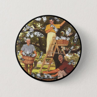 Macaron Rond 5 Cm Bouton d'arbre d'argent grand