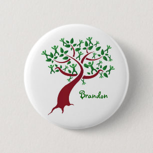 Macaron Rond 5 Cm Bouton d'arbre généalogique