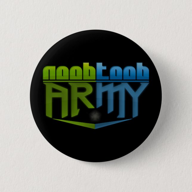 Macaron Rond 5 Cm Bouton d'armée de Noobtoob (Devant)