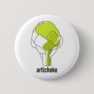 Macaron Rond 5 Cm Bouton d'art de griffonnage d'artichaut