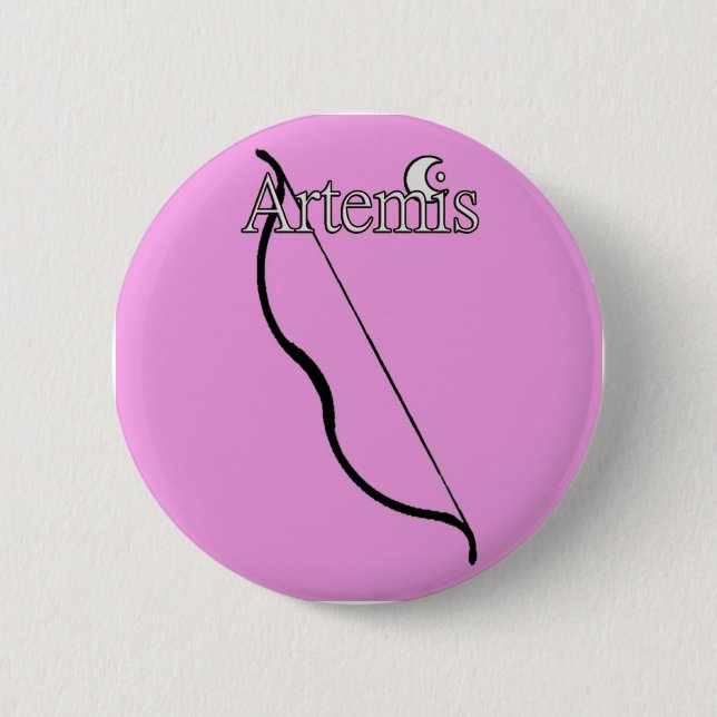 Macaron Rond 5 Cm Bouton d'Artemis (Devant)