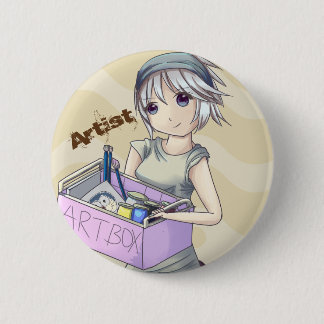 Macaron Rond 5 Cm Bouton "d'artiste d'Anime"