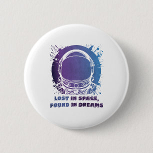 Macaron Rond 5 Cm Bouton d'astronaute coloré – Style spatial audacie