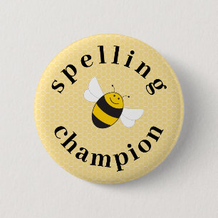 Macaron Rond 5 Cm Bouton d'attribution du prix du champion d'abeille