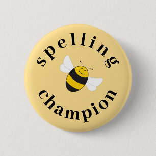 Macaron Rond 5 Cm Bouton d'attribution du prix du champion d'abeille