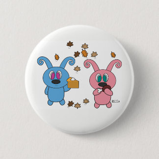 Macaron Rond 5 Cm Bouton d'automne de Rollys