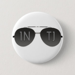 Macaron Rond 5 Cm Bouton d'aviateur d'INTJ